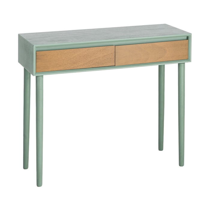 Consolă pentru hol din MDF verde cu două sertare [2]