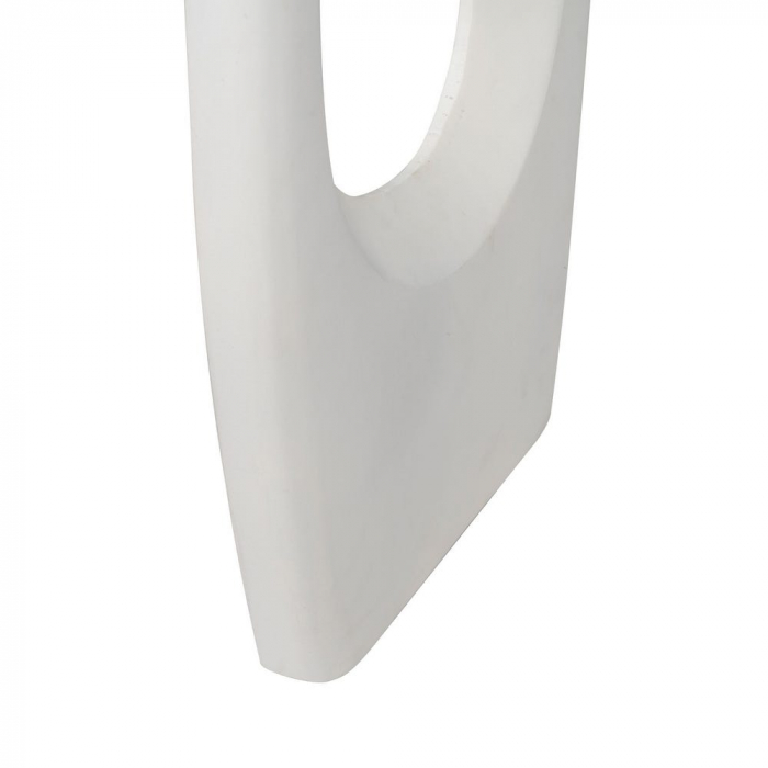 Consolă albă sculpturală din lemn de acacia – design elegant și artistic [6]