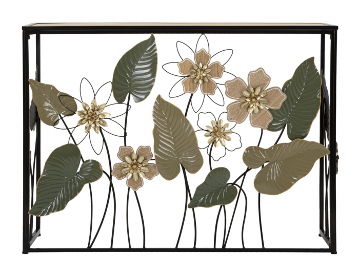 Consola Spring, negru, maro, metal lemn [5]