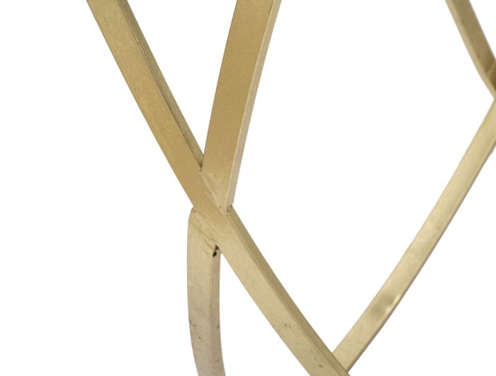Consola Ring Glamour aurie cu blat sticla | CreativDeco [7]