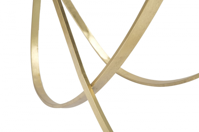 Consola Ring Glamour aurie cu blat sticla | CreativDeco [8]