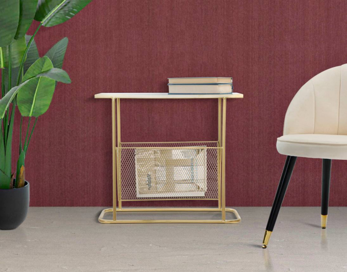 Consola suport reviste, auriu - creativdeco.ro [2]