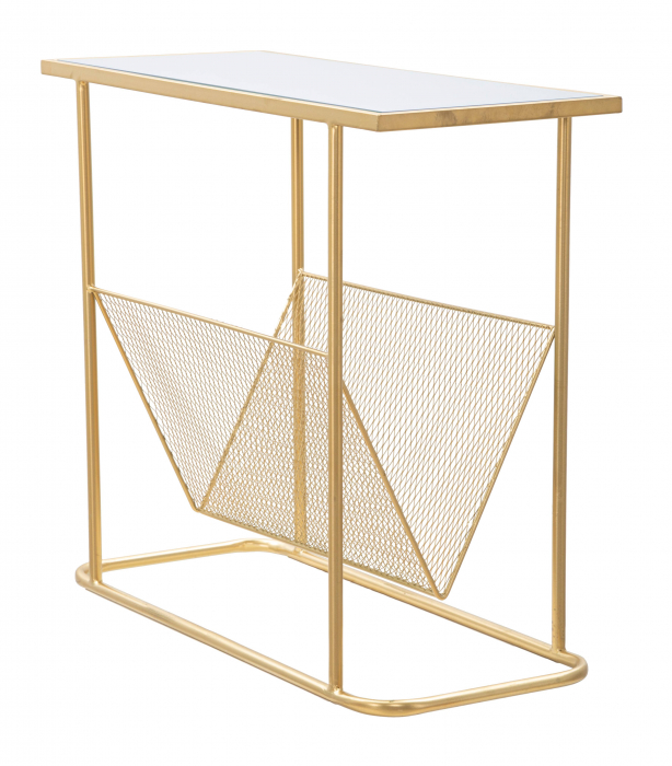 Consola suport reviste, auriu - creativdeco.ro [5]