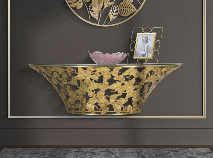 Consola perete frunze ginkgo | Design italian CreativDeco [5]