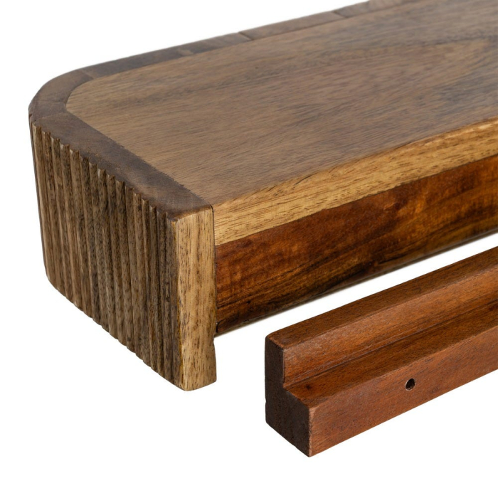 Consolă suspendată din lemn de mango cu front striat [8]