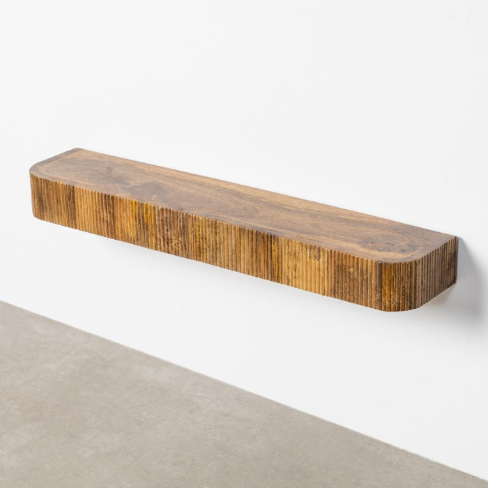 Consolă suspendată din lemn de mango cu front striat [10]