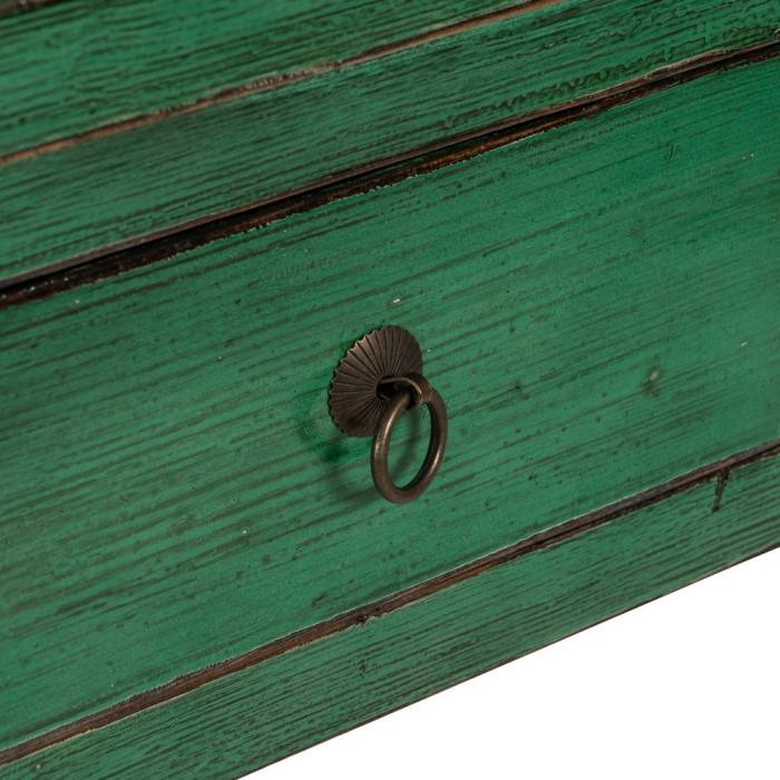 Consola Verde Antichizata din Lemn de Pin - Accente Vintage CreativDeco [5]