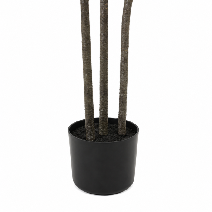 Copac decorativ artificial înalt cu frunze verzi și bază beton 180 cm [4]