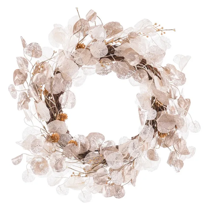 Coroana decorativa ivory pentru Craciun - CreativDeco [1]