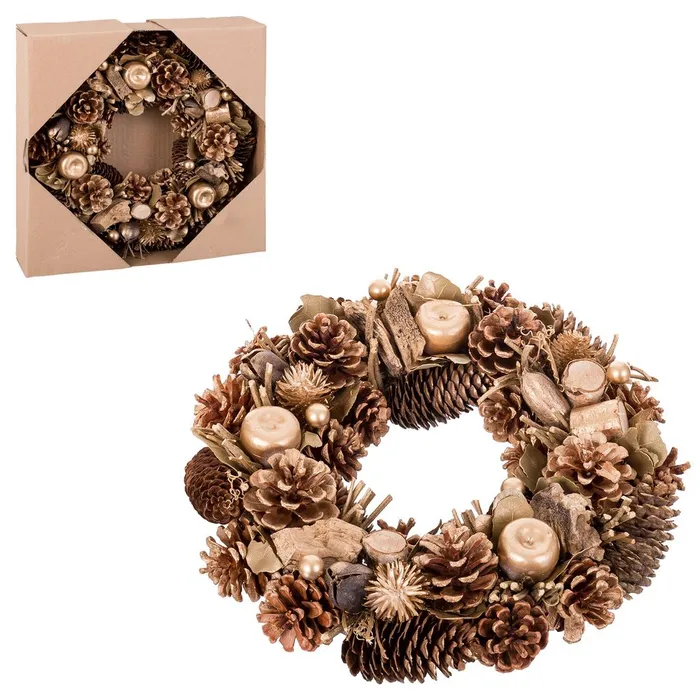 Coronita aurie CreativDeco - Decoratiune Craciun eleganta [1]