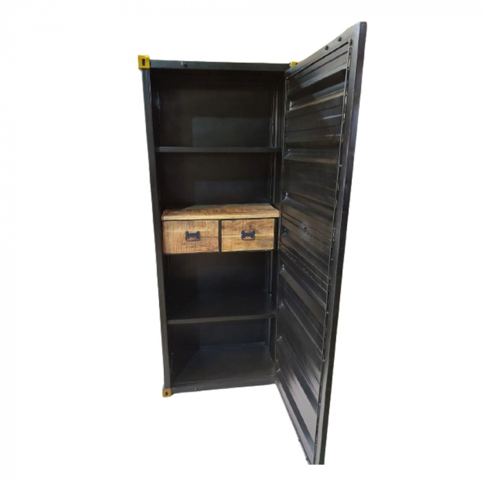 Corp de depozitare Container – design container metalic, negru mat și accente aurii [2]