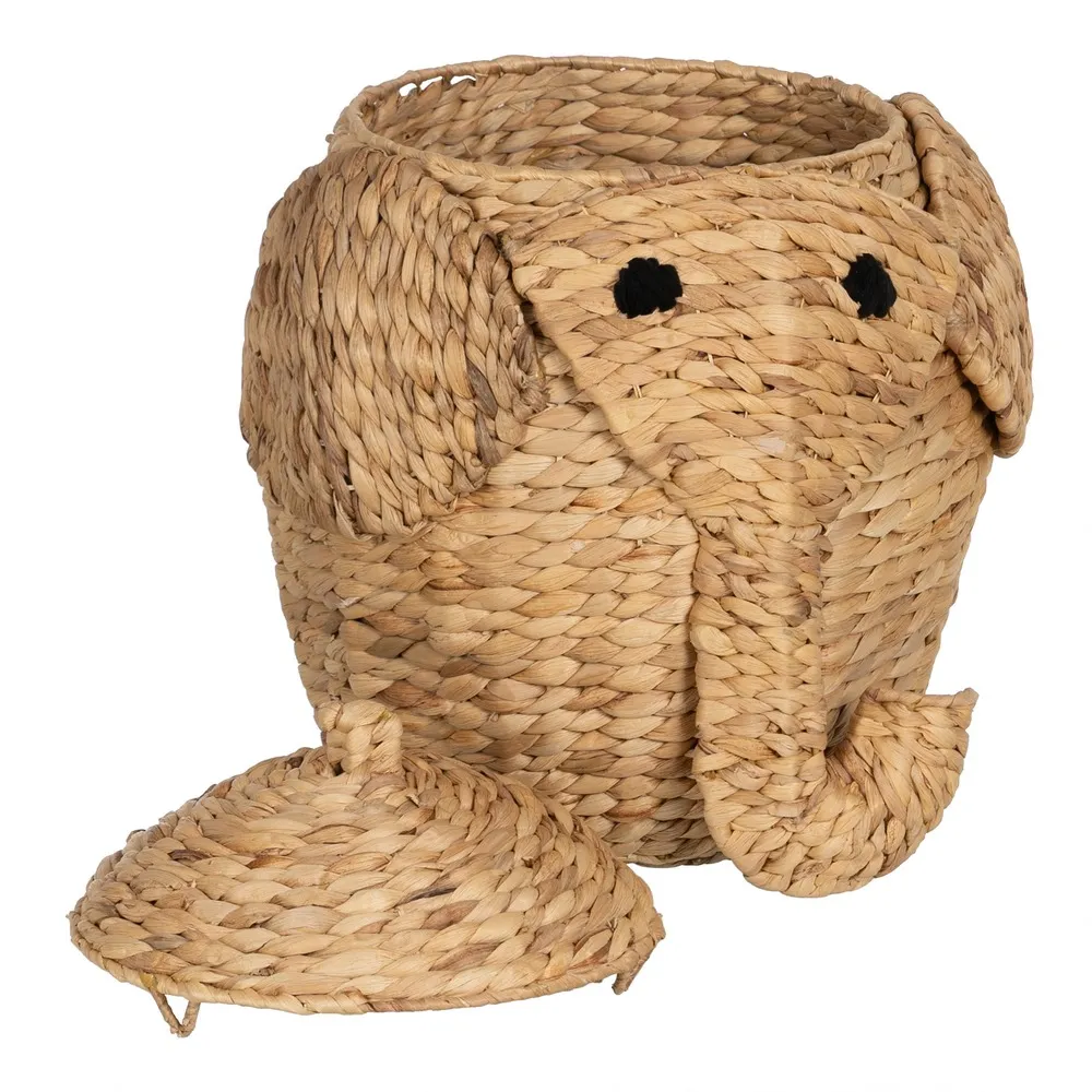 Coș de Depozitare cu Capac Elefant- Prietenii Animalelor | solutii organizare jucării| CreativDeco [3]