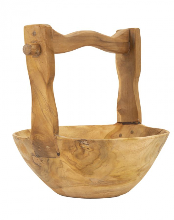 Coș decorativ tec reciclat [1]