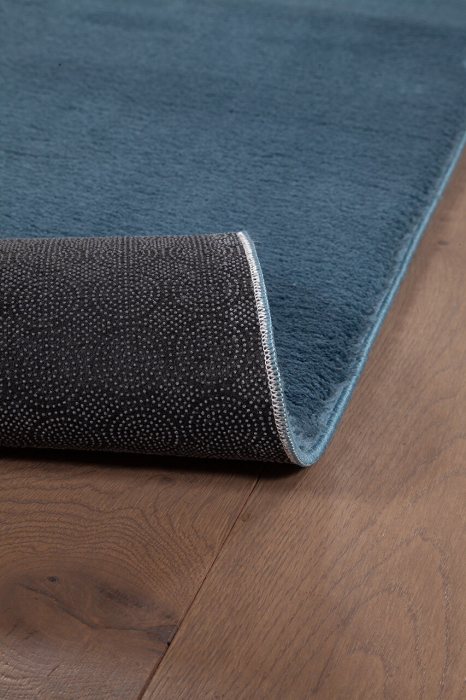 Covor modern minimalist albastru|Covoare pufoase premium [5]