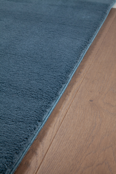 Covor modern minimalist albastru|Covoare pufoase premium [3]