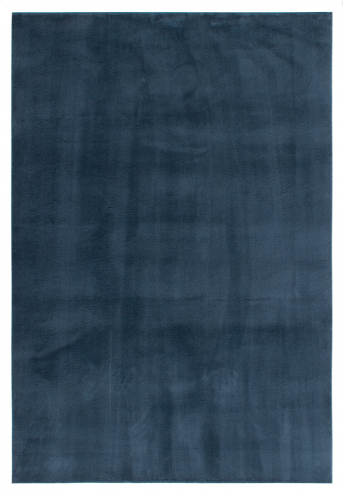Covor modern minimalist albastru|Covoare pufoase premium [1]