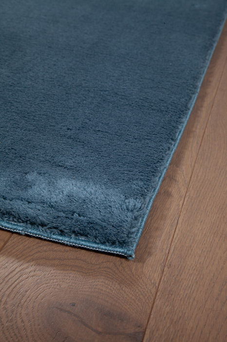 Covor modern minimalist albastru|Covoare pufoase premium [4]
