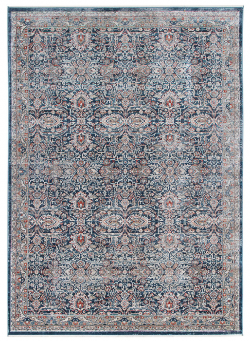 Covor oriental geometric albastru|Covoare luxoase premium [2]