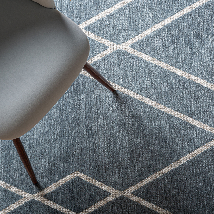 Covor albastru geometric|Covoare contemporane mari [4]