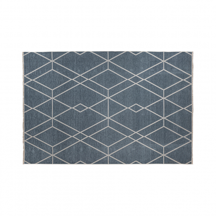 Covor albastru geometric|Covoare contemporane mari [1]