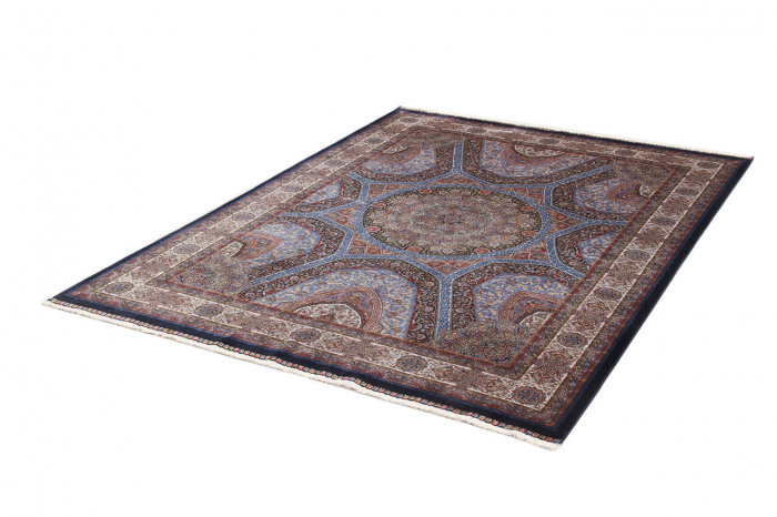 Covor persan bleumarin Qoum Shah|Covoare orientale clasice [4]