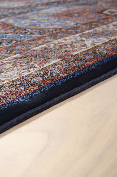 Covor persan bleumarin Qoum Shah|Covoare orientale clasice [5]