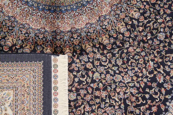 Covor persan bleumarin mare Qoum Shah|Covoare orientale de lux [5]