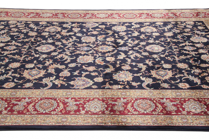 Covor persan bleumarin Qoum Shah|Covoare orientale mari [3]