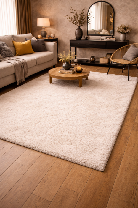 Covor modern minimalist ivory|Covoare pufoase premium [2]