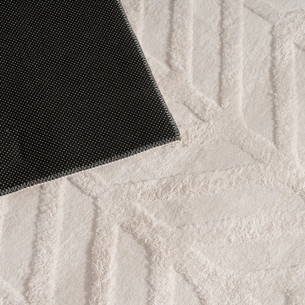 Covor crem cu model in relief | Covoare moderne [2]