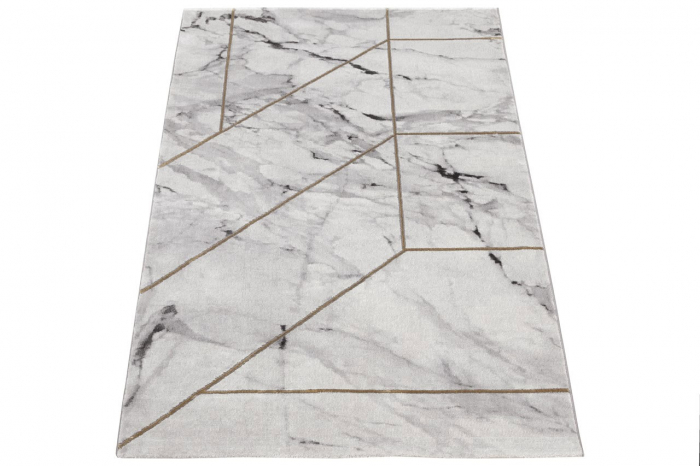 Covor modern aspect marmura alb gri|Covoare moderne premium [3]
