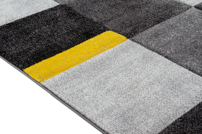 Covor contemporan geometric gri-galben|Covoare moderne premium [5]