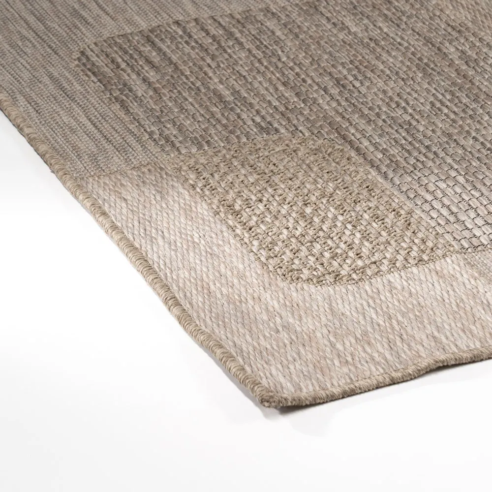 Covor exterior geometric bej mare | Covoare moderne [5]