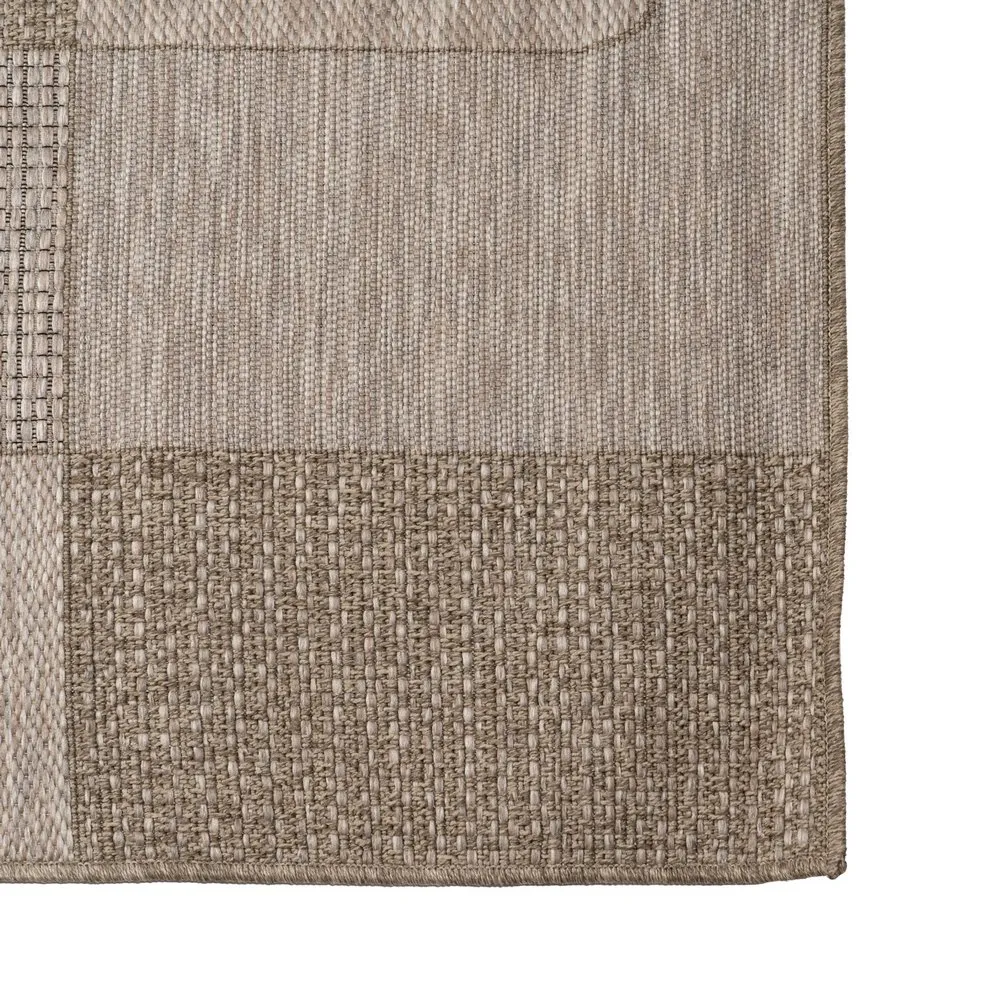 Covor exterior geometric bej mare | Covoare moderne [3]