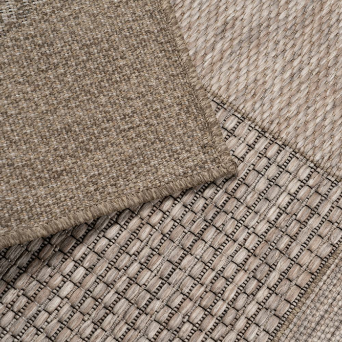 Covor exterior geometric bej mare | Covoare moderne [2]