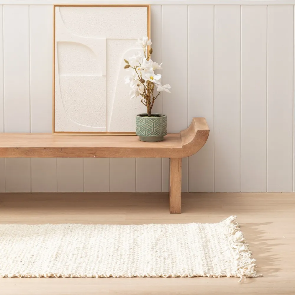 Covor iuta decorativ cu franjuri | Covoare texturate elegante [7]