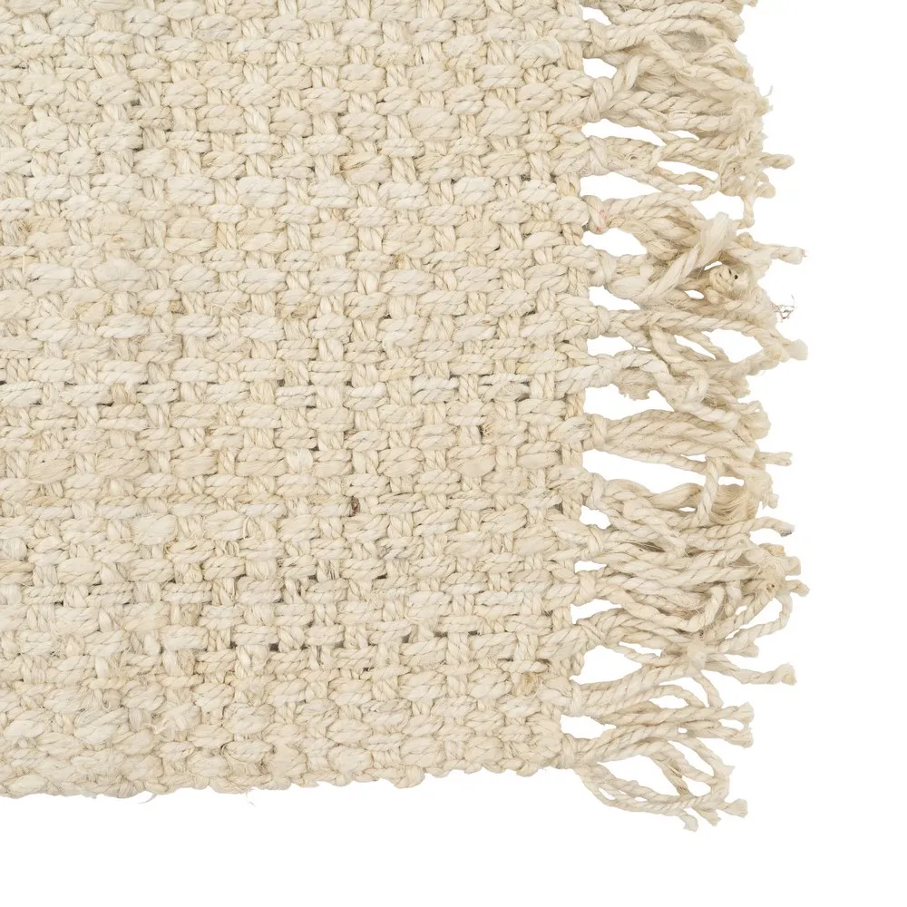 Covor iuta decorativ cu franjuri | Covoare texturate elegante [3]