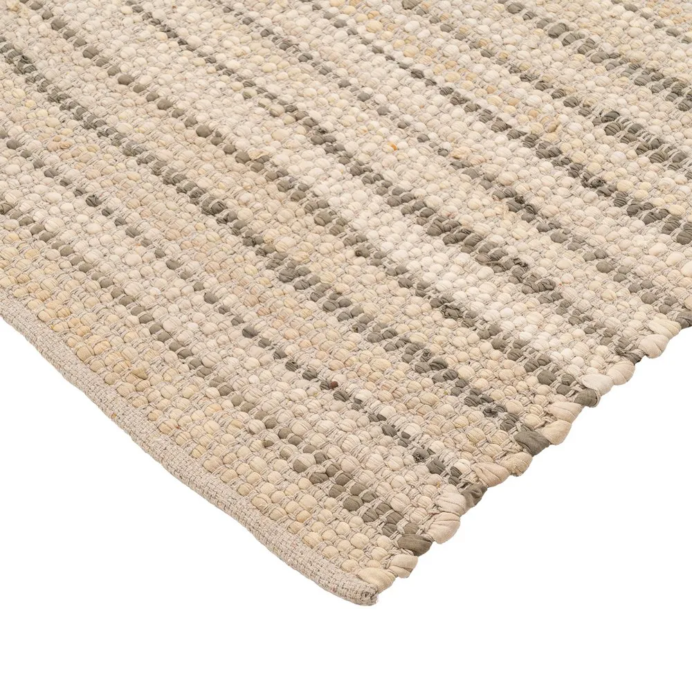 Covor din bumbac bej cu textură liniară 160x230 cm [2]