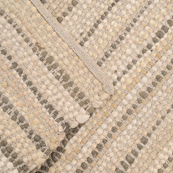 Covor din bumbac bej cu textură liniară 160x230 cm [5]