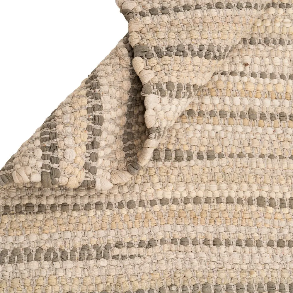 Covor din bumbac bej cu textură liniară 160x230 cm [3]