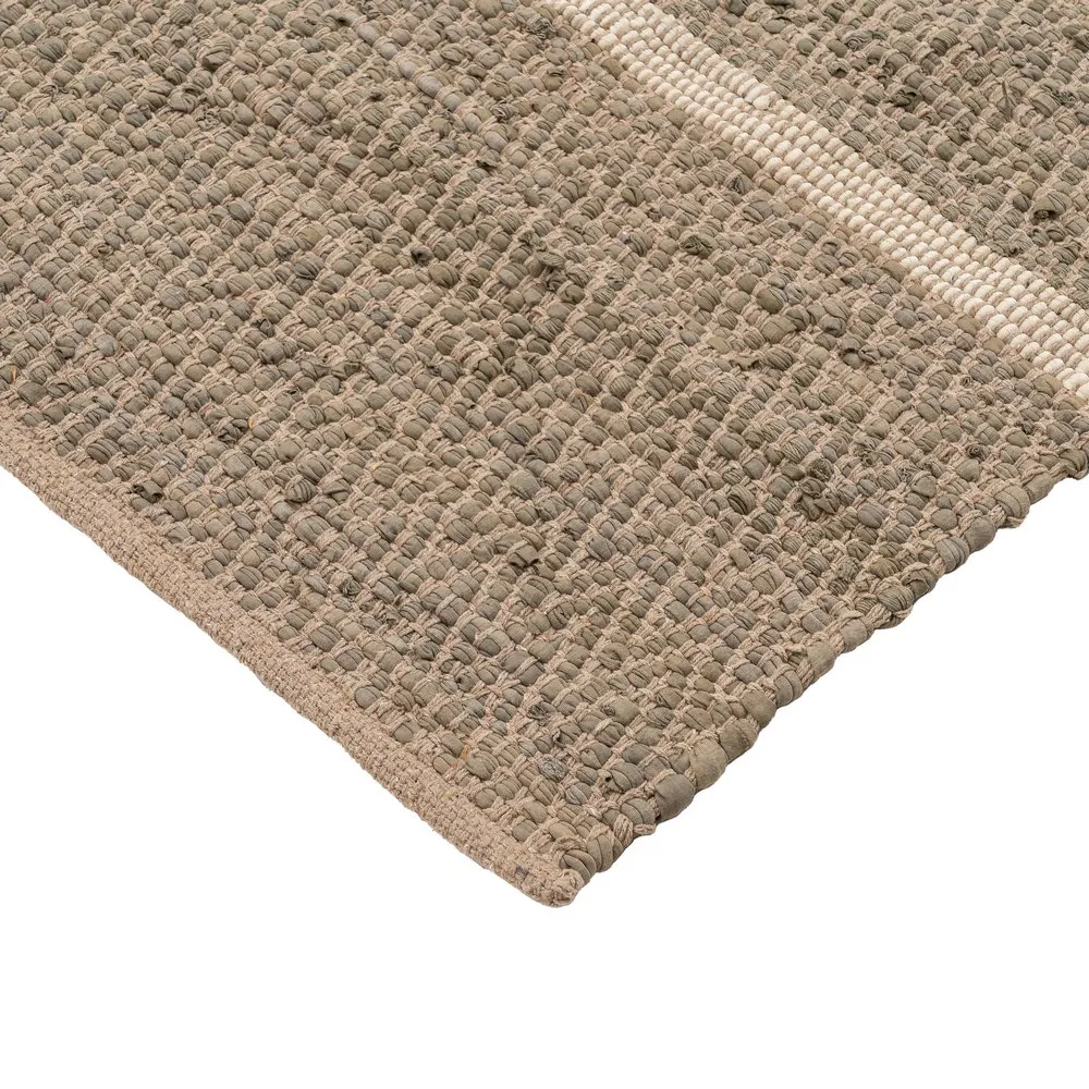 Covor din bumbac cu dungi gri-bej 160x230 cm [3]