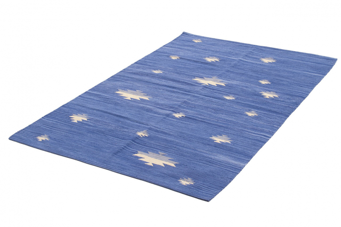 Covor albastru pentru living|Covoare moderne din bumbac [4]