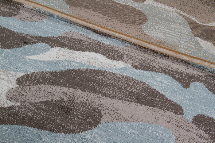 Covor modern camuflaj albastru deschis-gri|Covoare contemporane premium [2]