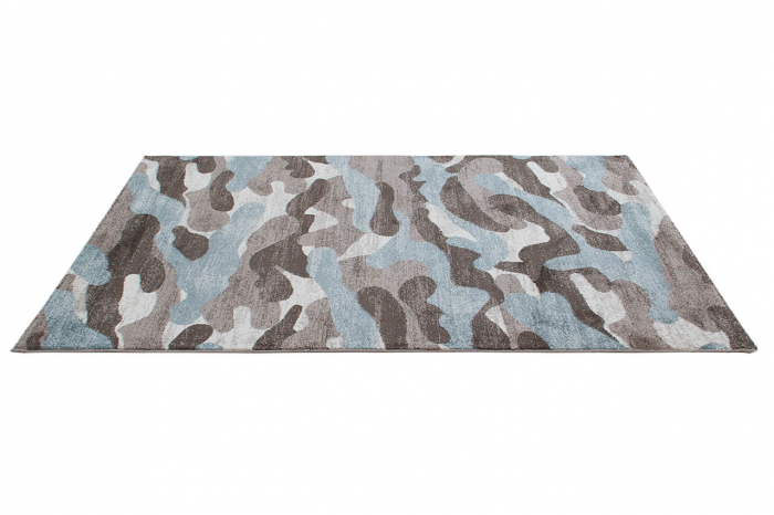 Covor modern camuflaj albastru deschis-gri|Covoare contemporane premium [6]