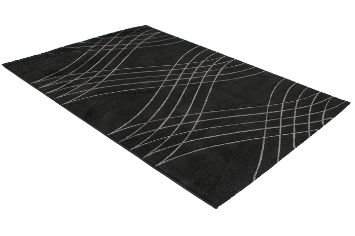 Covor contemporan geometric negru|Covoare moderne premium [3]