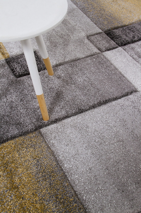 Covor modern geometric galben-gri|Covoare contemporane premium [6]