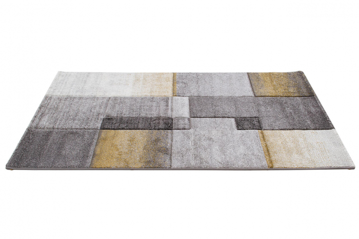 Covor modern geometric galben-gri|Covoare contemporane premium [4]