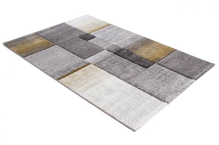 Covor modern geometric galben-gri|Covoare contemporane premium [3]