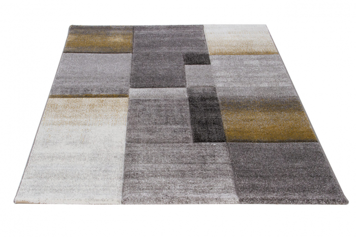 Covor modern geometric galben-gri|Covoare contemporane premium [2]