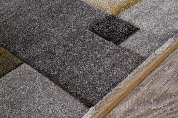 Covor modern geometric galben-gri|Covoare contemporane premium [7]